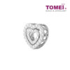 TOMEI Dual-Heart 2-Ways Style Pendant, White Gold 585