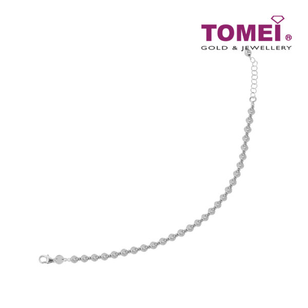 TOMEI Italia Beads Bracelet, White Gold 585