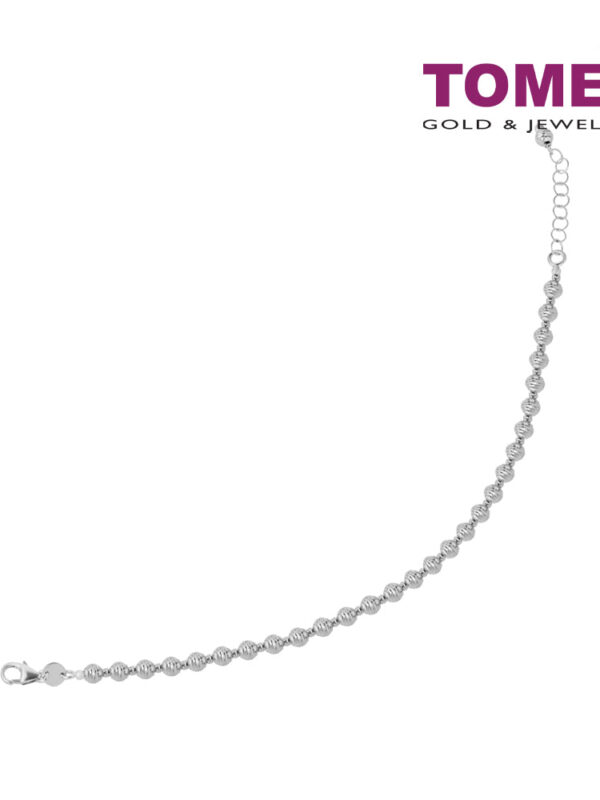 TOMEI Italia Beads Bracelet, White Gold 585