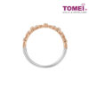 TOMEI Love Joins Us Together Diamond Ring, White+Rose Gold 585