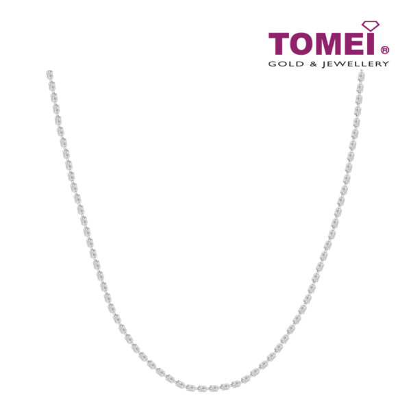 TOMEI Italia 50cm Long Necklace, Unisex White Gold 585