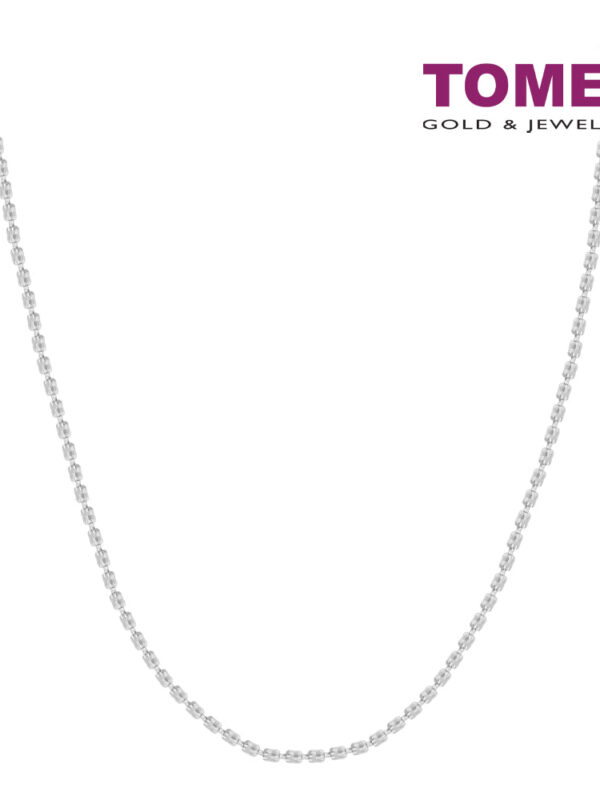 TOMEI Italia 50cm Long Necklace, Unisex White Gold 585