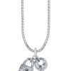 TOMEI Key Lock Pendant, White Gold 375