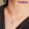 TOMEI Diamond Pendant Set, White Gold 585