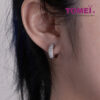 TOMEI 15mm Hoop Diamond Earrings White Gold 750