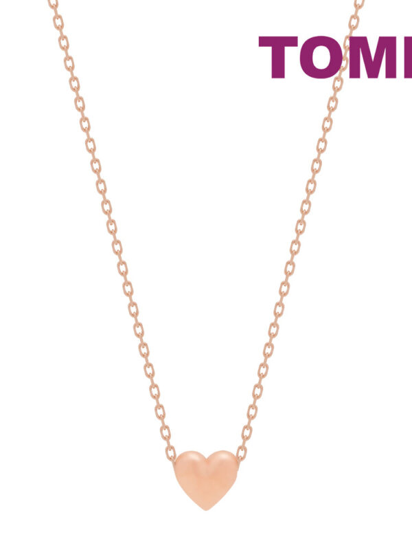 TOMEI Minimalist Love Necklace, Rose Gold 585