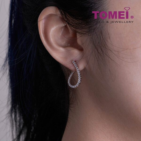 TOMEI Poire Earrings White Gold 750