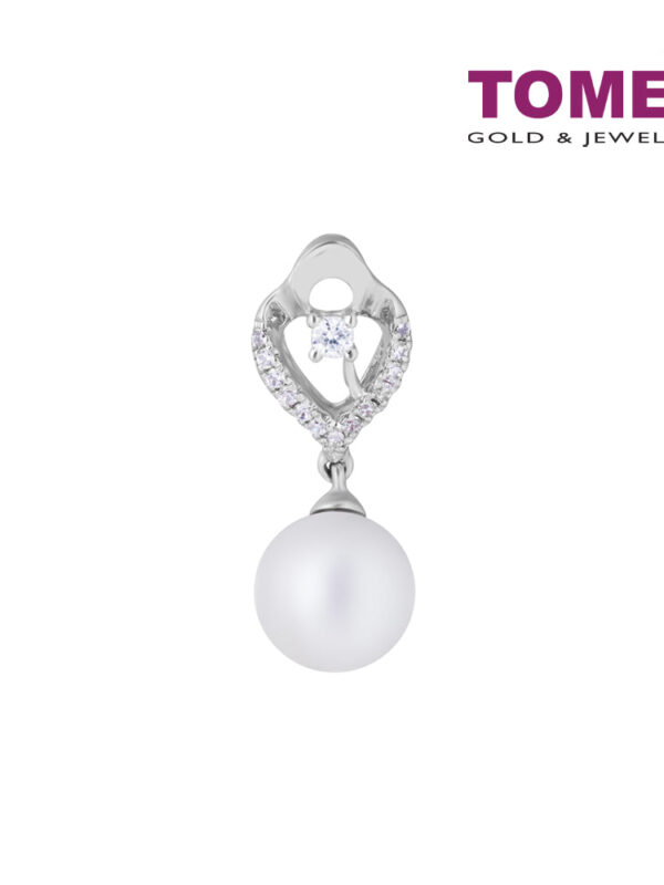 TOMEI Pearl Diamond Pendant Set White Gold 375+585