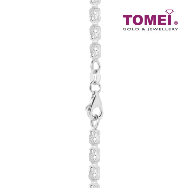 TOMEI Italia 60cm Long Necklace, Unisex White Gold 585