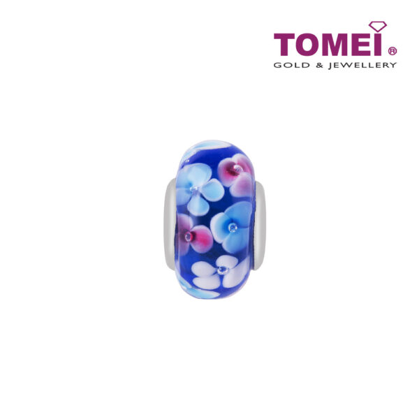TOMEI Chomel Floriate in Peace Charm, White Gold 585