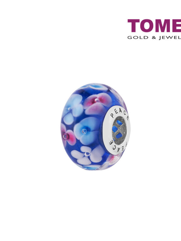 TOMEI Chomel Floriate in Peace Charm, White Gold 585