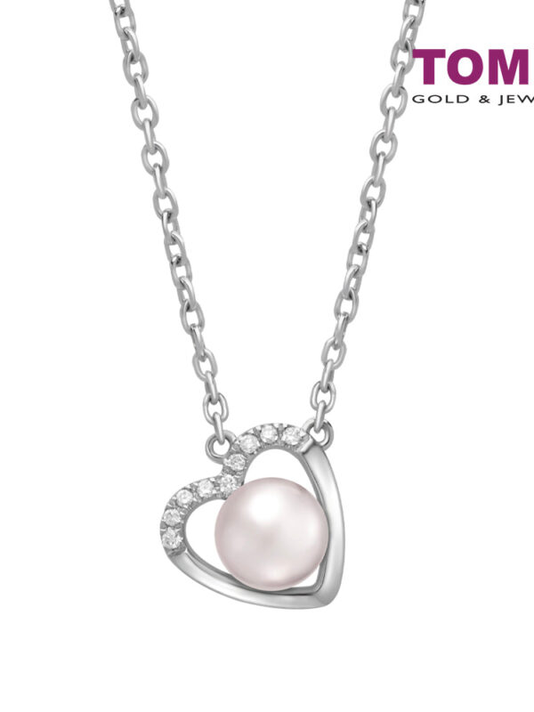 TOMEI Blissful Collection Pearl Necklace, White Gold 585