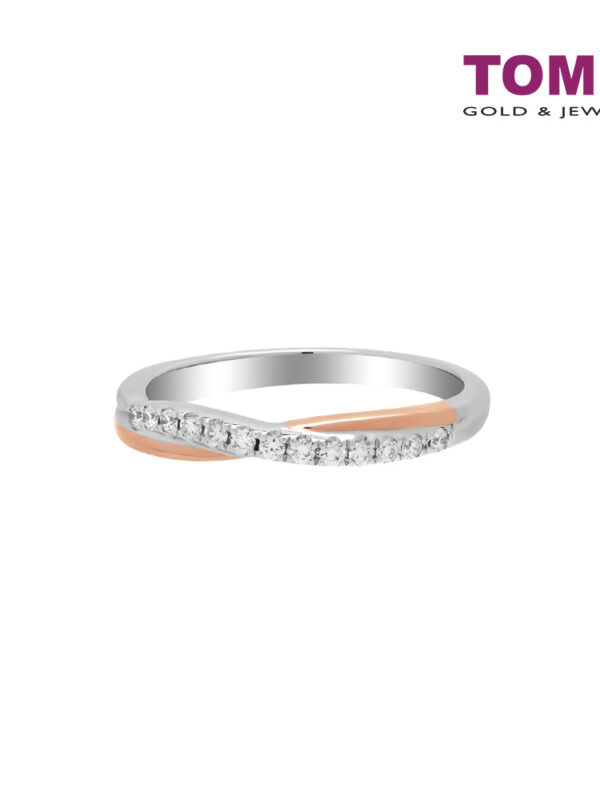 TOMEI EB Evermore Ring For Her, White+Rose Gold 750