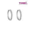 TOMEI 20mm Hoop Diamond Earrings White Gold 750