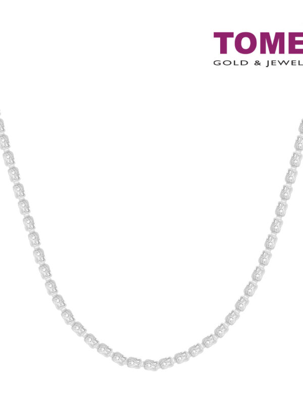 TOMEI Italia 60cm Long Necklace, Unisex White Gold 585