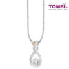 TOMEI Love Is Beautiful Collection Pendant Set, White? Gold 585