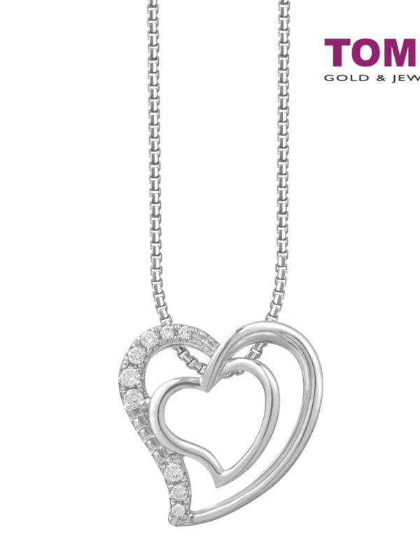 TOMEI Love Is Beautiful Collection Pendant Set, White Gold 585