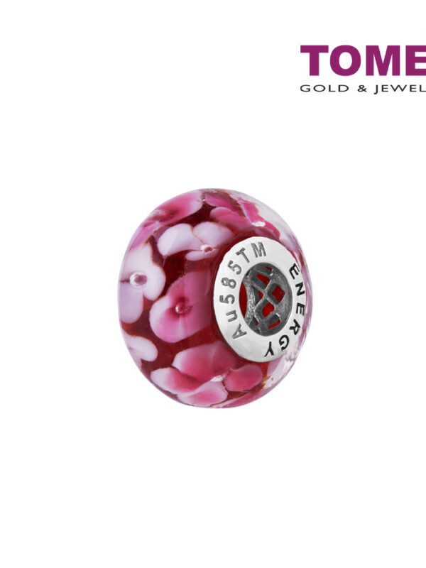 TOMEI Chomel Floriate of Energy Charm, White Gold 585