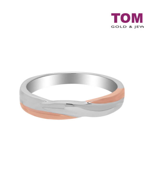 TOMEI EB Evermore Ring For Him, White+Rose Gold 750