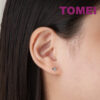 TOMEI Diamond Shape Earrings, White Gold 585