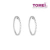 TOMEI 35mm Hoop Diamond Earrings White Gold 750