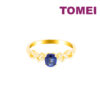 TOMEI Koleksi Camellia Sapphire Diamond RIng, Yellow Gold 750