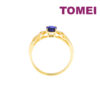 TOMEI Koleksi Camellia Sapphire Diamond RIng, Yellow Gold 750