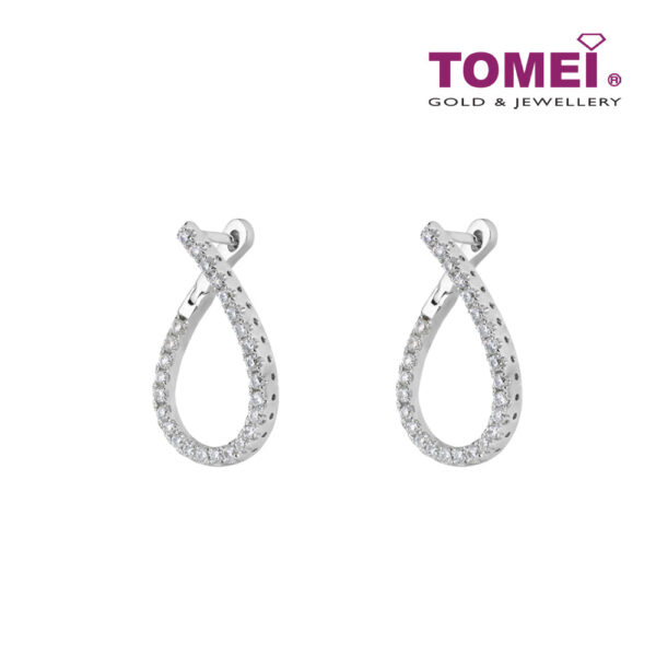 TOMEI Poire Earrings White Gold 750