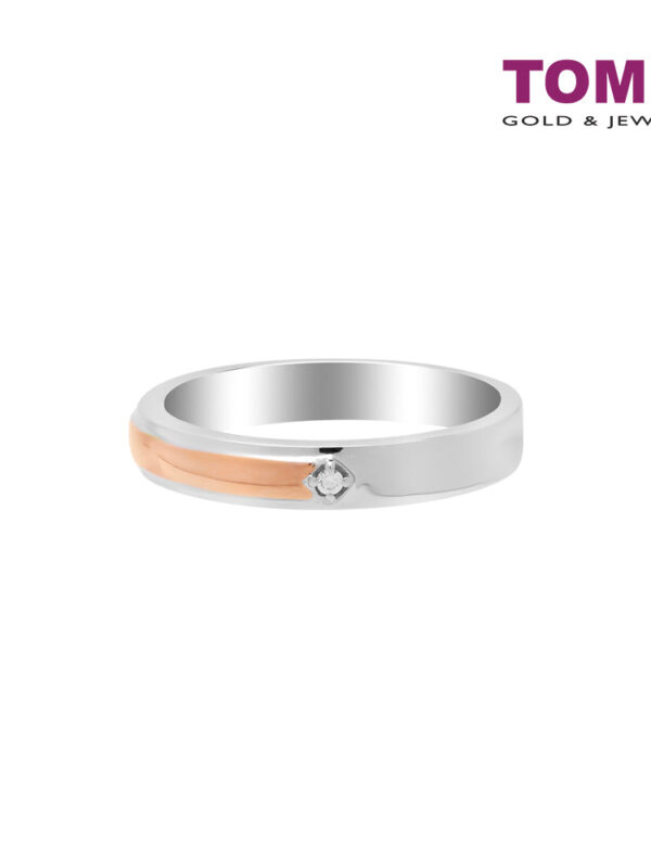 TOMEI EB Evermore Ring For Him, White+Rose Gold 750