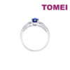 TOMEI Koleksi Camellia Sapphire Diamond RIng, White Gold 750