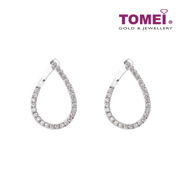 TOMEI Poire Earrings White Gold 750