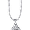 TOMEI Buddha Pendant, White Gold 375