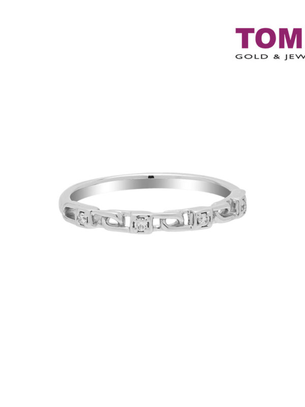 TOMEI Love Joins Us Together Ring, White Gold 585