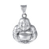 TOMEI Buddha Pendant, White Gold 375