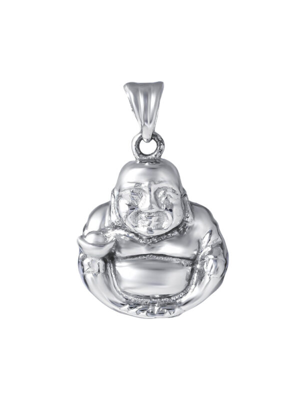 TOMEI Buddha Pendant, White Gold 375