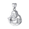 TOMEI Buddha Pendant, White Gold 375