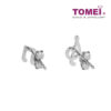 TOMEI Melody Notes Earrings, White Gold 585