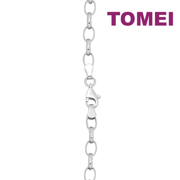 TOMEI Love Lock Bracelet, White+Rose Gold 585