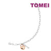 TOMEI Love Lock Bracelet, White+Rose Gold 585