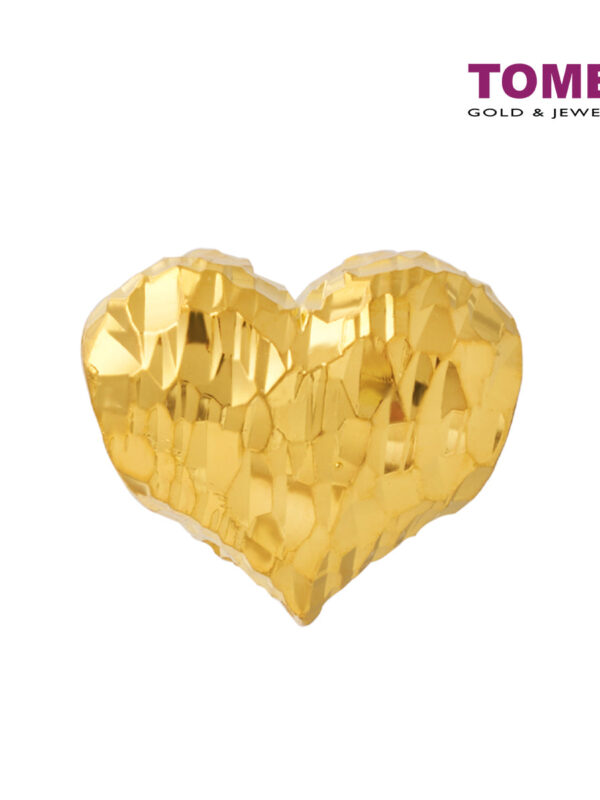 TOMEI Laser Cut Love Charm, Yellow Gold 916
