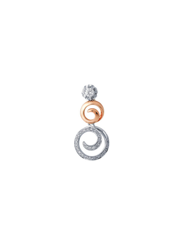 TOMEI Dual-Tone Joyous Diamond Pendant, White Gold 750