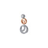 TOMEI Dual-Tone Joyous Diamond Pendant, White Gold 750