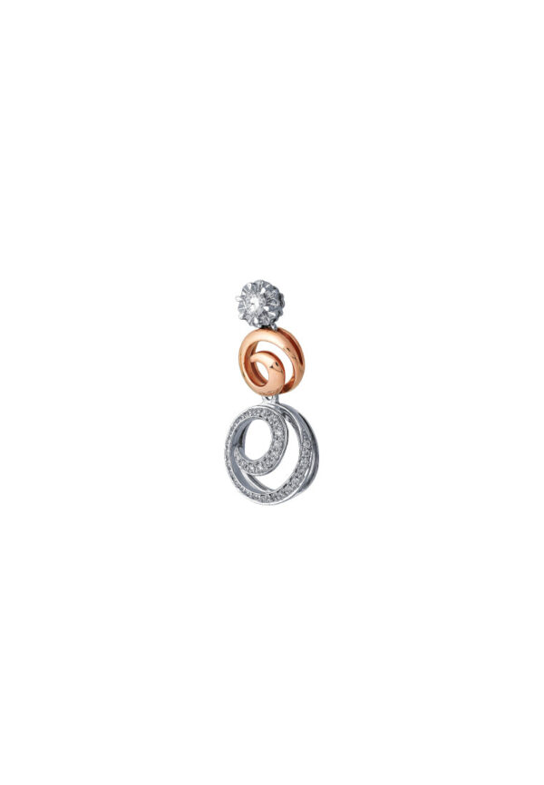 TOMEI Dual-Tone Joyous Diamond Pendant, White Gold 750