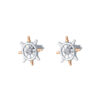 TOMEI Anchor Earrings, White+Rose Gold 375