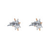 TOMEI Anchor Earrings, White+Rose Gold 375
