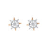 TOMEI Anchor Earrings, White+Rose Gold 375