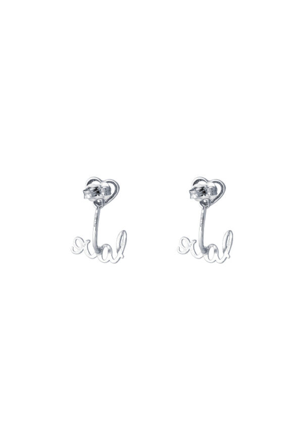 TOMEI 2-in-1 Love Earrings, White Gold 750