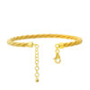 TOMEI Lusso Italia Twisted Ribbed Bangle, Yellow Gold 916