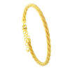 TOMEI Lusso Italia Twisted Ribbed Bangle, Yellow Gold 916