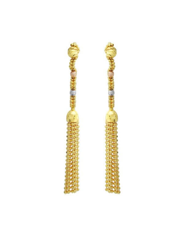 TOMEI Lusso Italia Dangling Tassel Earrings, Yellow Gold 916